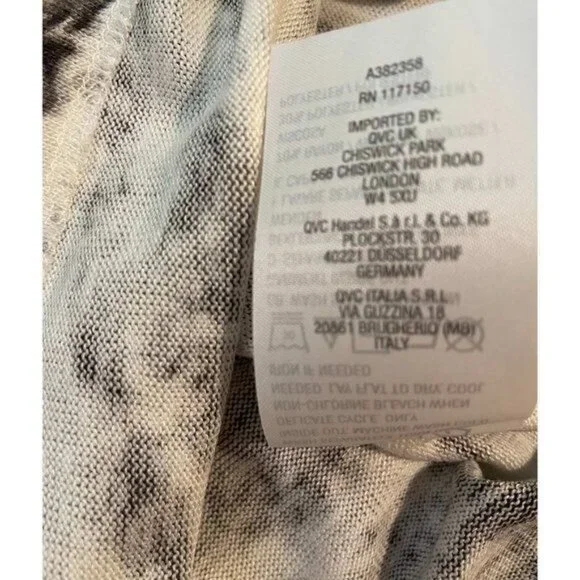 Belle by Kim Gravel Batik Stripe Lightweight Sweater Slub Top X SMALL (818) - Picture 5 of 6